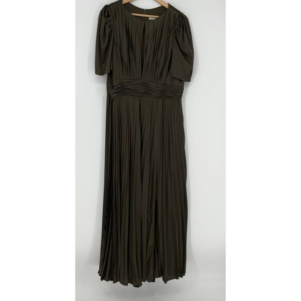Ieena For Mac Duggal Charmeuse Puff Sleeve Dress